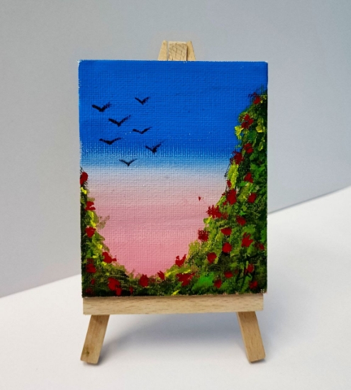 Picture of A row of flowers